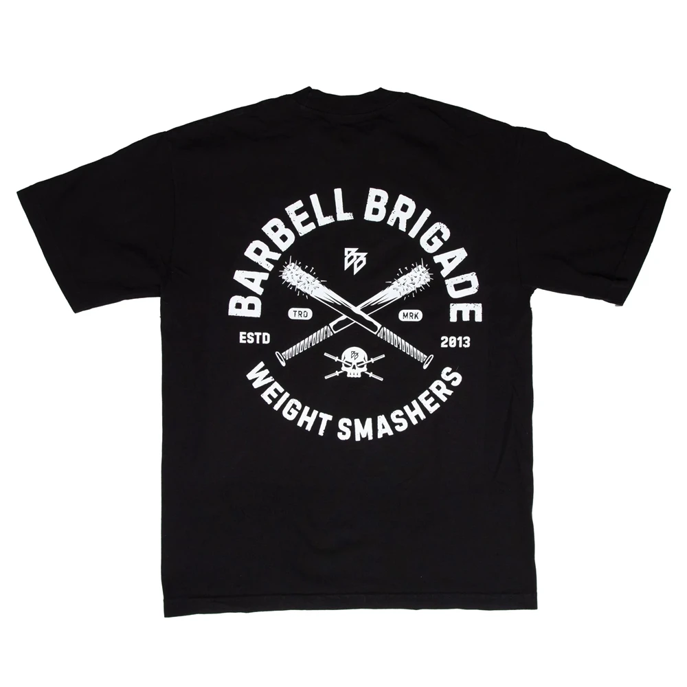 Barbell Skull Letter Print Bodybuilding Fitness Sport Man Cotton Short Sleeve T-shirt Gym Training Men Muscle Fitness Tees Tops