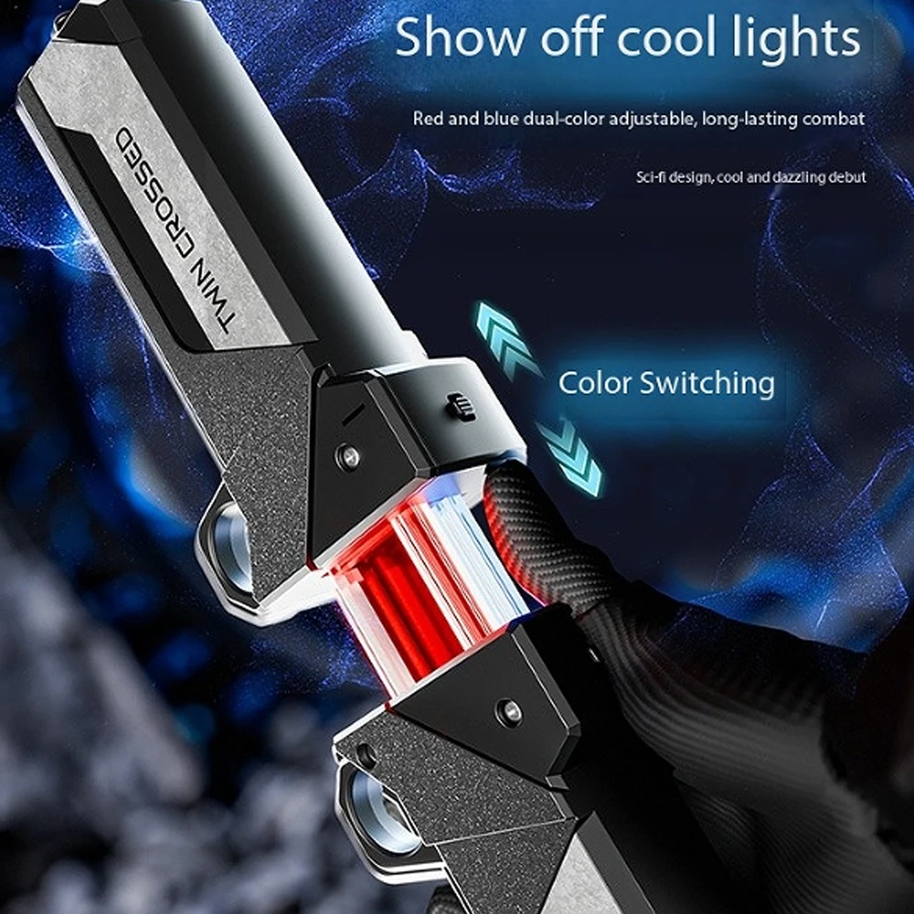 Jouet d'extérieur, épée rotative brillante, Flash multicolore, lumière LED brillante, jouet interactif de fête en famille pour enfants et adultes