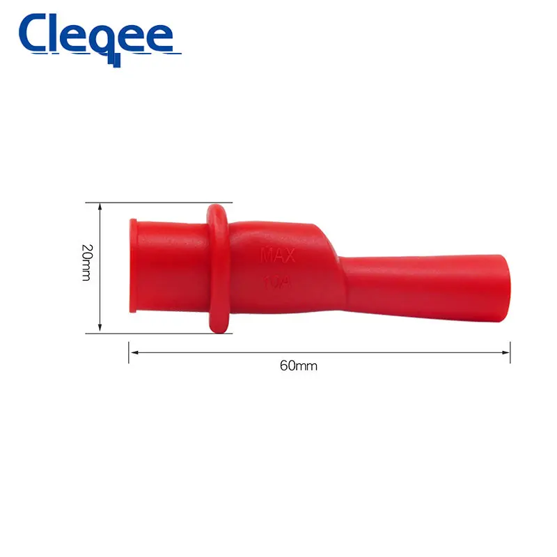 Cleqee P2008 2PCS Alligator Test Clip Crocodile Clamp Insulated PVC Protection with 2mm Jack For Multimeter Tester Probe