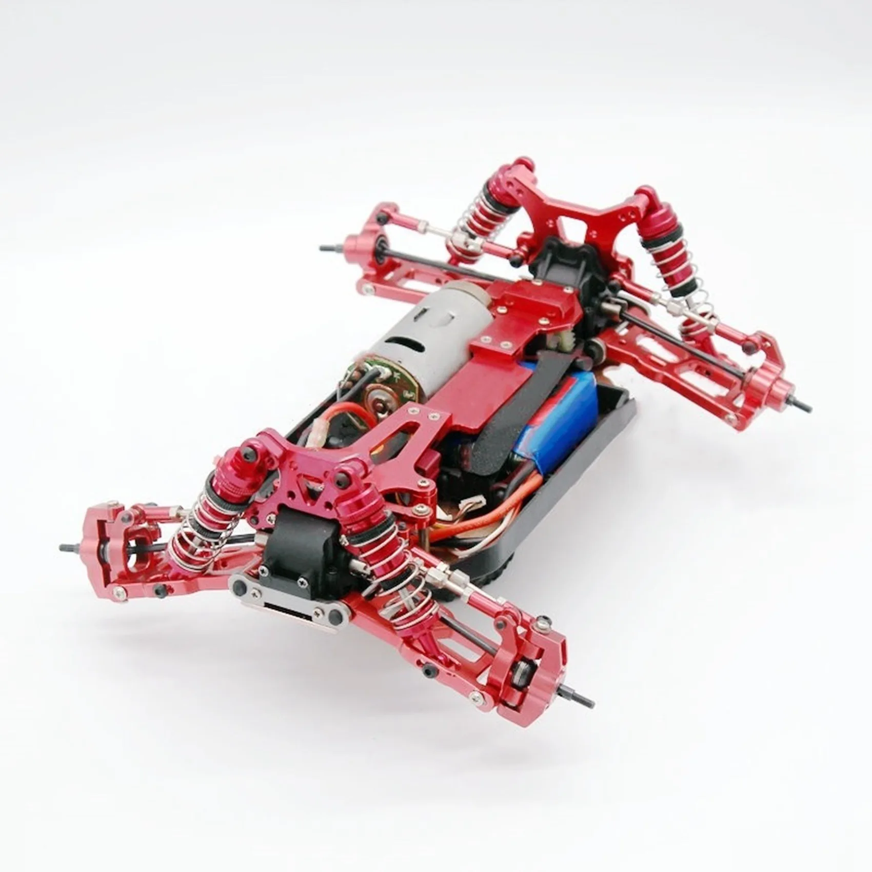 B78B-2X Steering Clutch Assembly Steering Servo Saver Complete For Wltoys 144001 1/14 124018 124019 RC Car Upgrade Parts,Red
