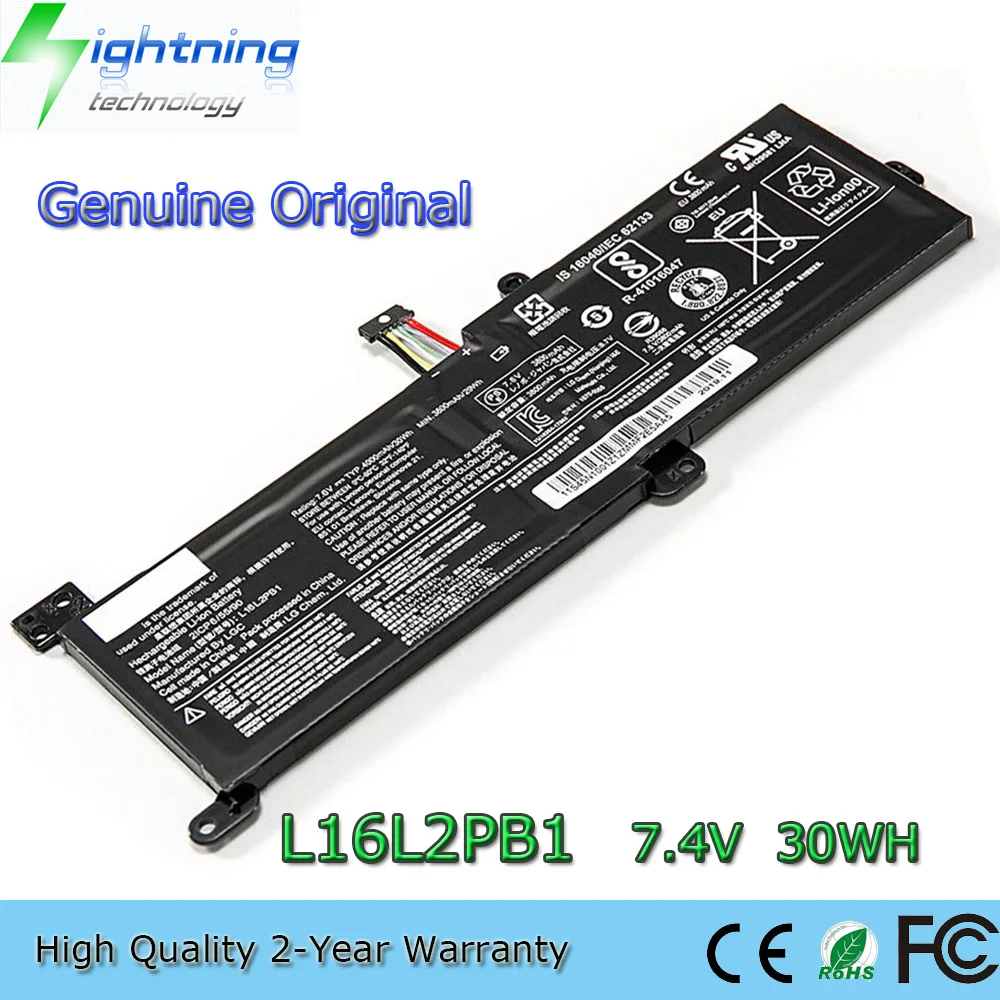Bateria Original do Portátil para Lenovo Ideapad Novo Genuíno 7.4v 30wh 32015abr L16l2pb2 L16c2pb2 L17l2pf1
