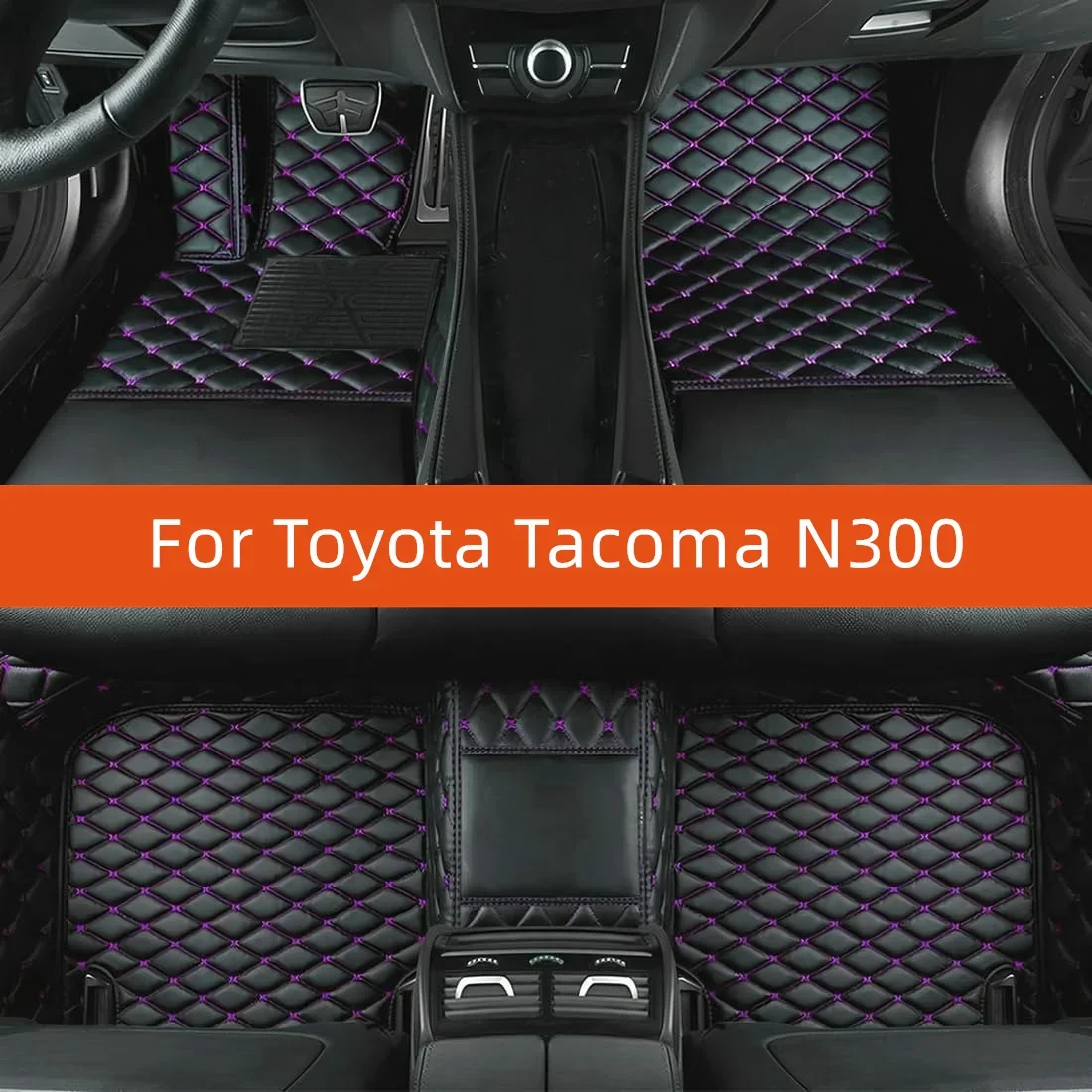 Custom Leather Car Floor Mat For Toyota Tacoma N300 2016 2017 2018 2019 2020 2021 2022 Car Mat Interior