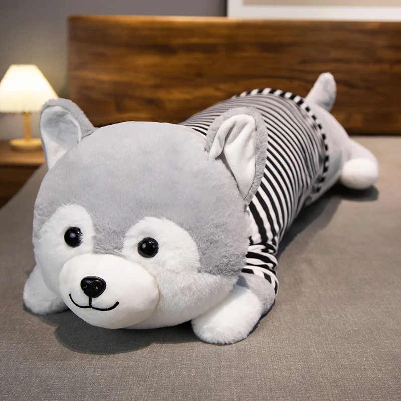 1pc 100cm gigante husky cão brinquedo de pelúcia filhote de cachorro animal brinquedo macio grande dormir travesseiro almofada crianças presente aniversário natal