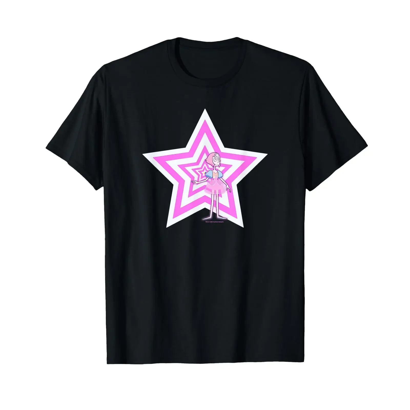 Steven Universe Star Pearl T Shirt vintage Washed Stretched Casual streetwear Unisex homme Soft Stylish fashion graphic