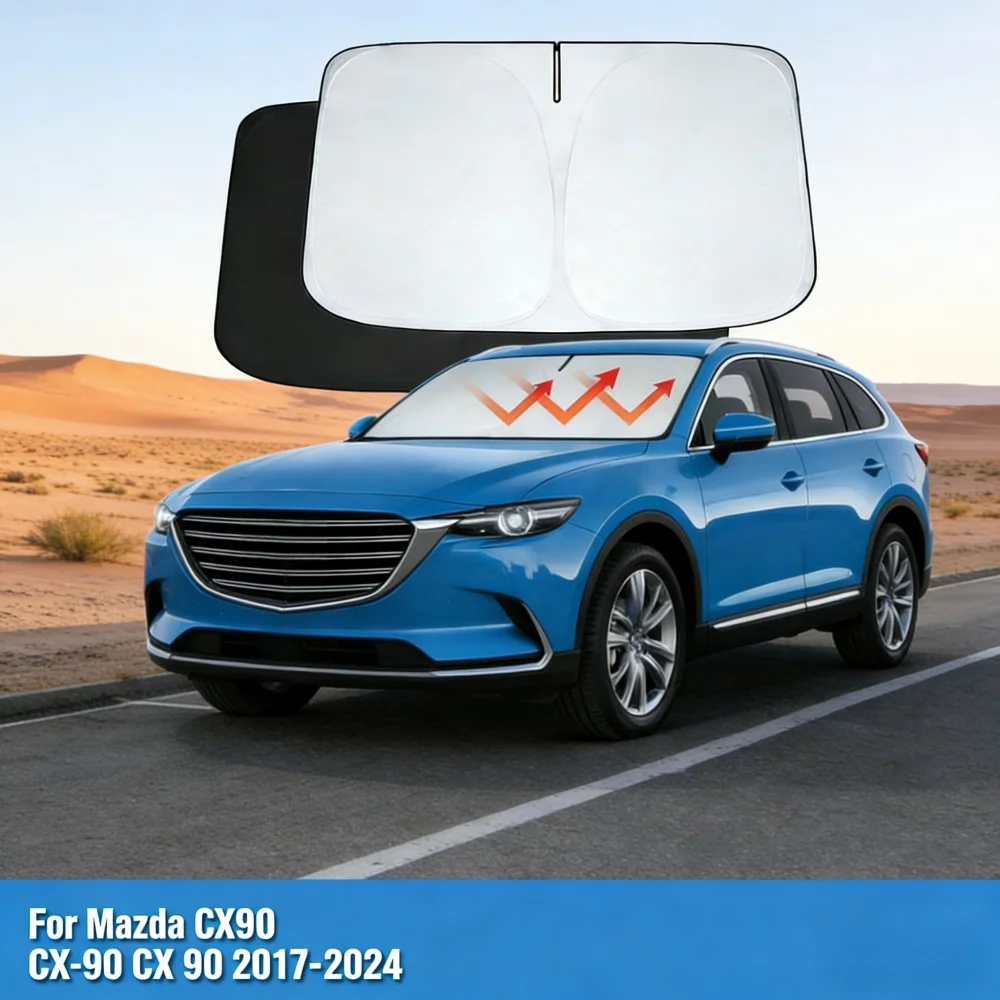 

Windshield Sunshade for Mazda CX90 CX-90 CX 90 2017- 2020 2021 2022 2023 2024 Window Shade Sun Visor Protector Blocks UV Rays