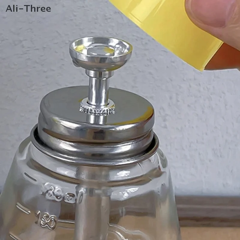 Dispensador de bomba vacía de vidrio de 180ml para esmalte de uñas, removedor de maquillaje con Alcohol, botella rellenable transparente, almacenamiento de limpiador líquido