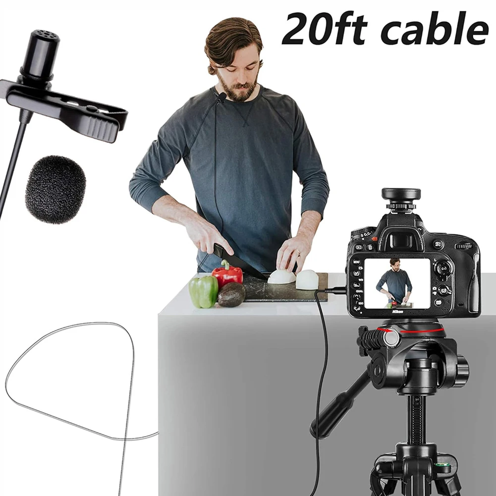 Компактный многофункциональный петличный микрофон 3,5 мм для смартфона