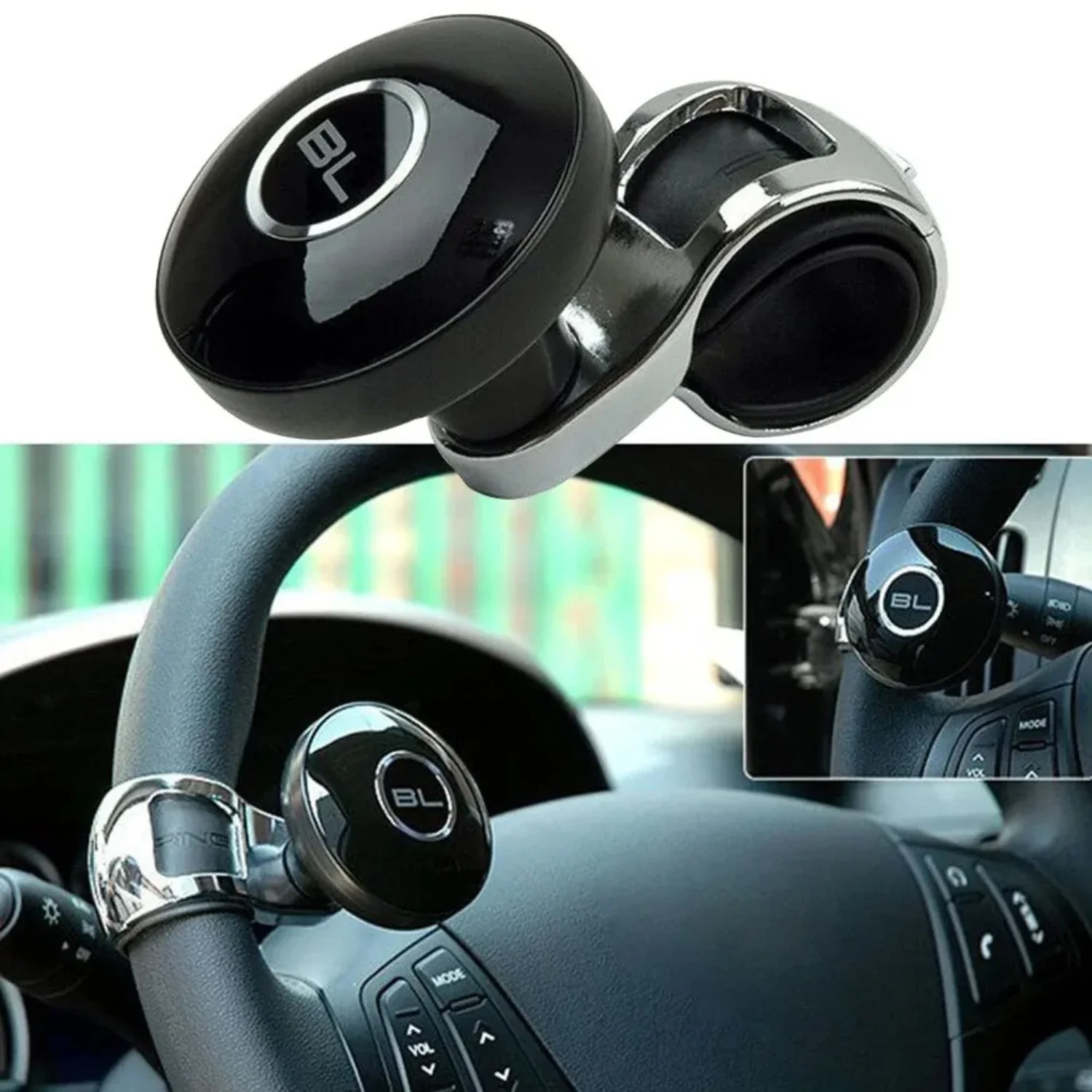 

Car Steering Wheel Ball Auto Hand Control Power Handle Grip Spinner Knob Signal Booster