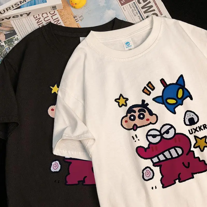 Anime Kawaii Crayon Shin-Chan T-Shirt Cartoon Shin-Chan Fashion Print Summer T-Shirt Soft Comfortable Creative Girl Gifts