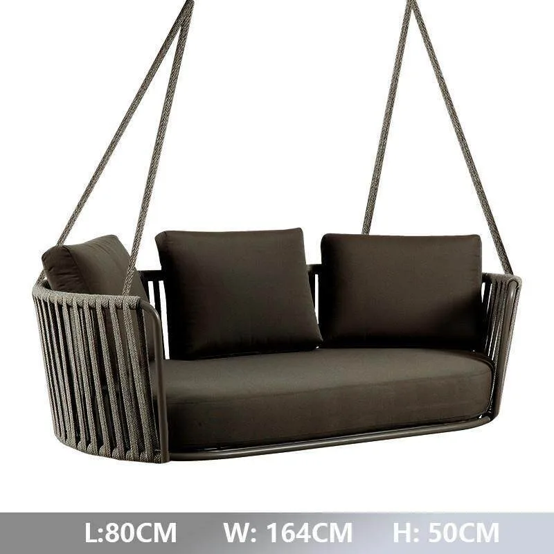 Outdoor swing chair, courtyard garden balcony Nordic light luxury indoor household single and double rocking chair