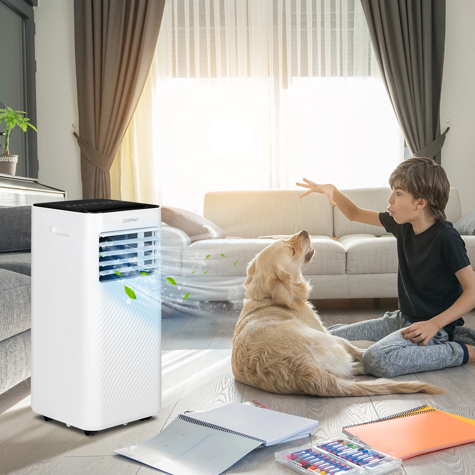 10000 BTU Portable Air Conditioner 4-in-1 AC w/ Cool Fan Dehumidifier Sleep Mode