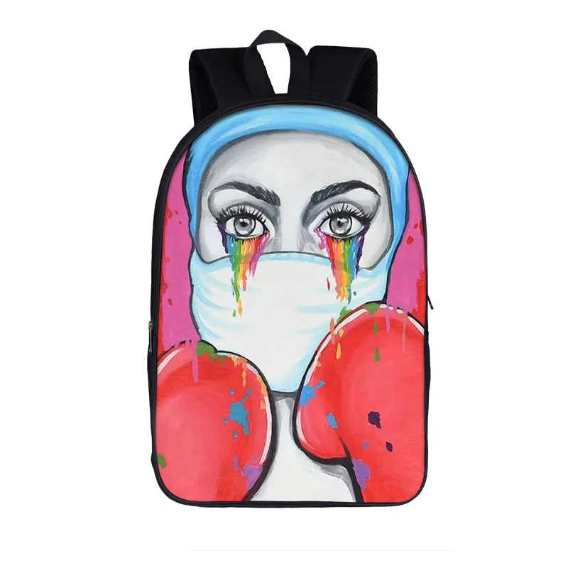 Cartoon Angel Nurse Doctor Backpack for Teenager Girls Daypack Children School Bags Kids School Backpacks Book Beautiful Gift