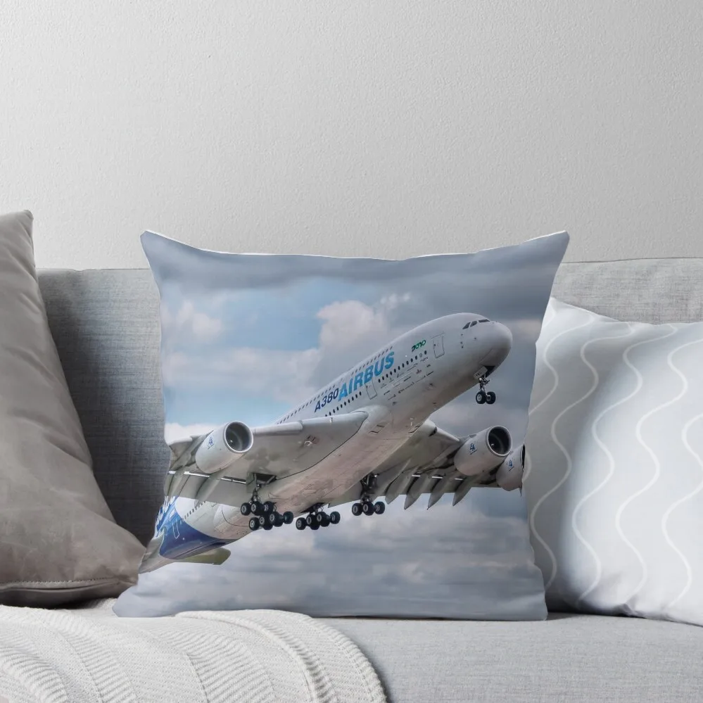 

Airbus A380 - Take-Off Throw Pillow Pillow Covers Decorative Pillowcases Couch Pillows pillow