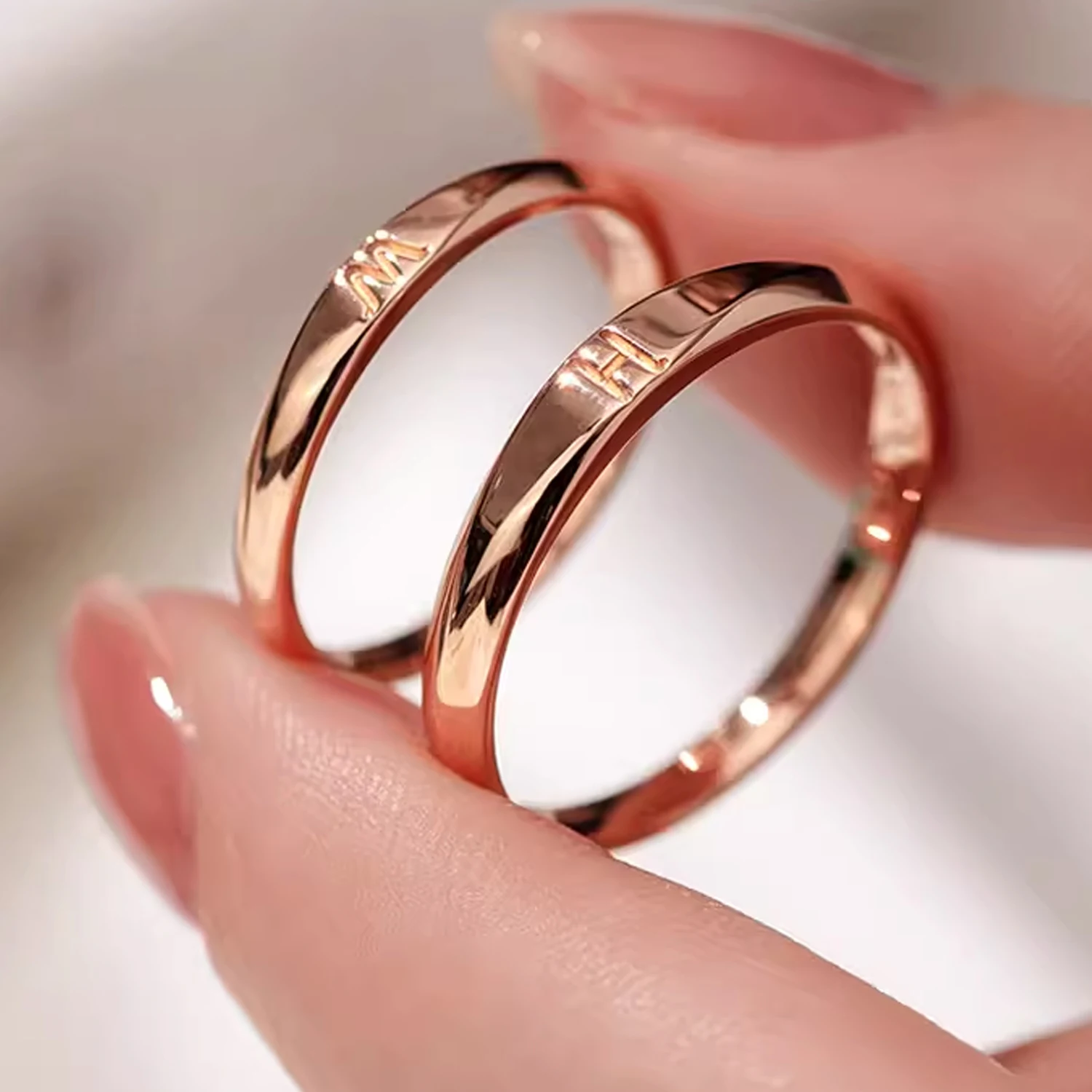 

Custom New 925 Silver Ring Personality Name Ring For Couple Engagement Wedding Rings For Men Women Unique Handmade Gift