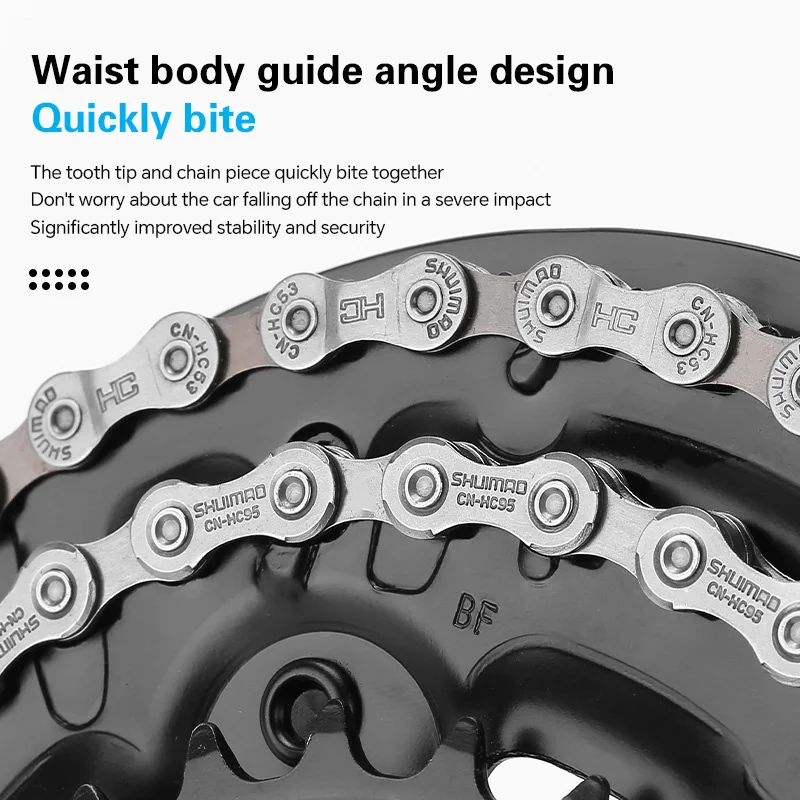 SHIMANO DEORE XT HG سلاسل الدراجة HG53 HG54 HG601 HG701 HG901 M8100 M7100 للدراجات الجبلية MTB 9/10/11/سرعة 116/126L سلسلة #5