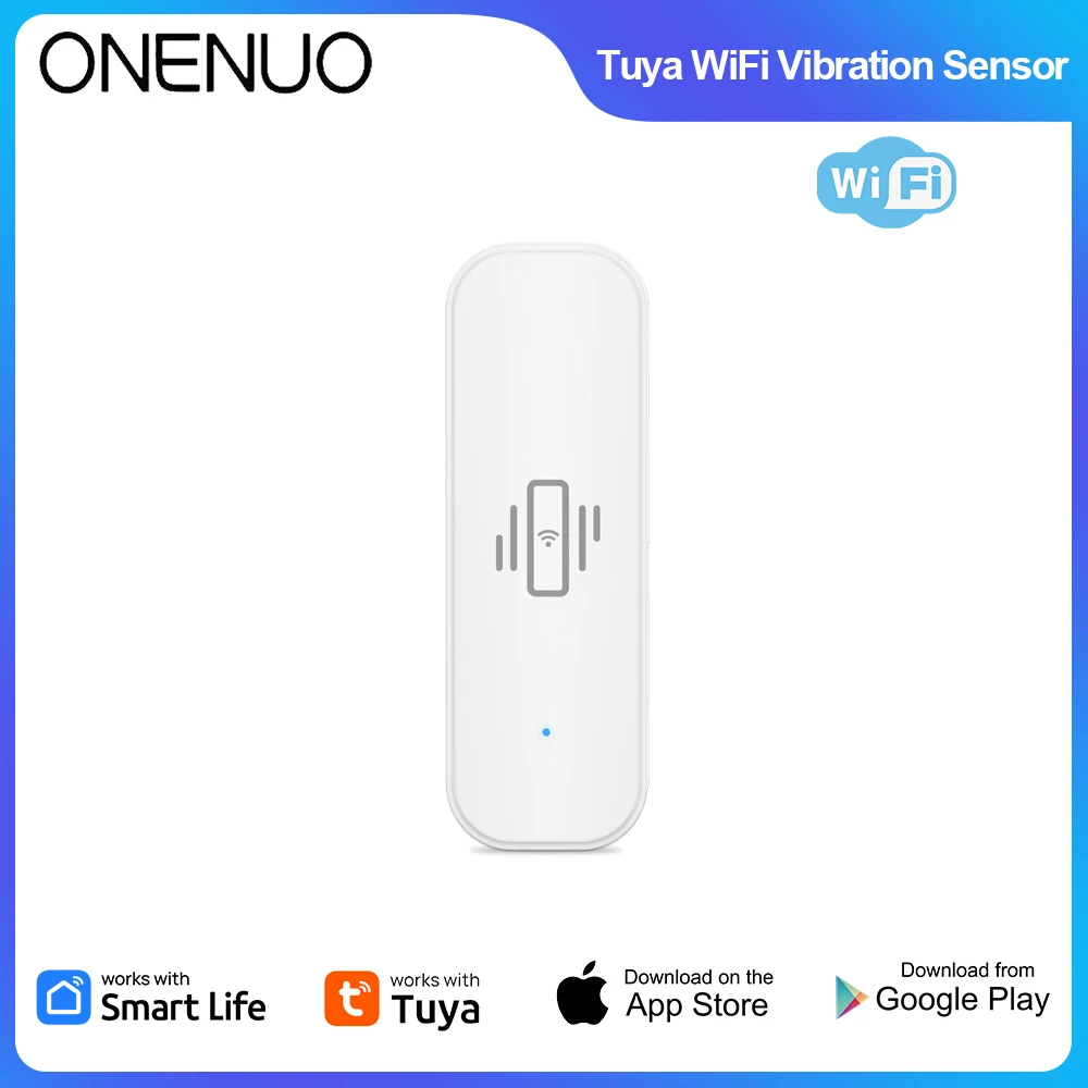 Tuya WiFi Smart Vibration Sensor Home Security Protection Smart Life App Real-time Remote Shock Alarm History Record