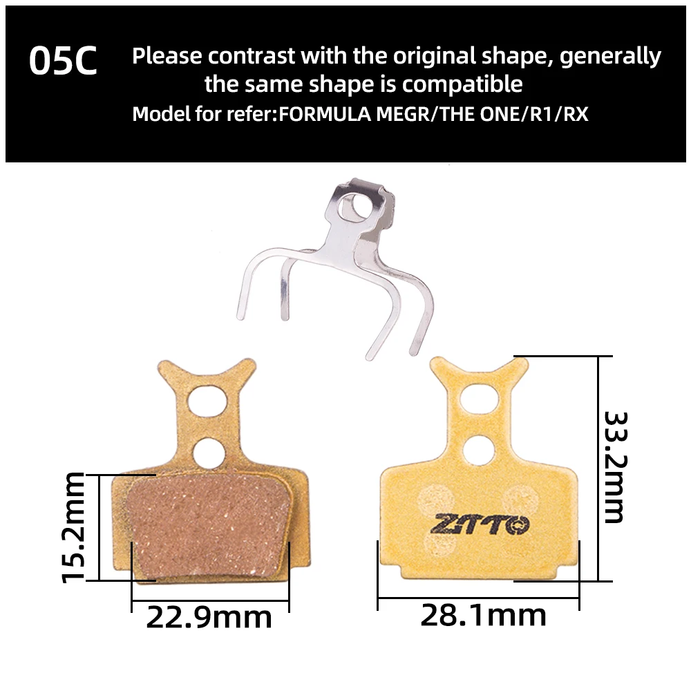 ZTTO 4 Pairs Bicycle Semi/Full-Metallic Brake Pads For Formula R1 R1R RO RX T1 The Mega The One The One FR CR3 C1 E-BIKE Parts