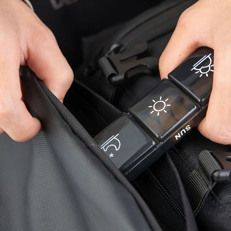 أسبوعيًا 21 شبكة صندوق حبوب الدواء منظم صندوق تخزين بلاستيكي أسود حاوية حبوب منع الحمل المحمولة