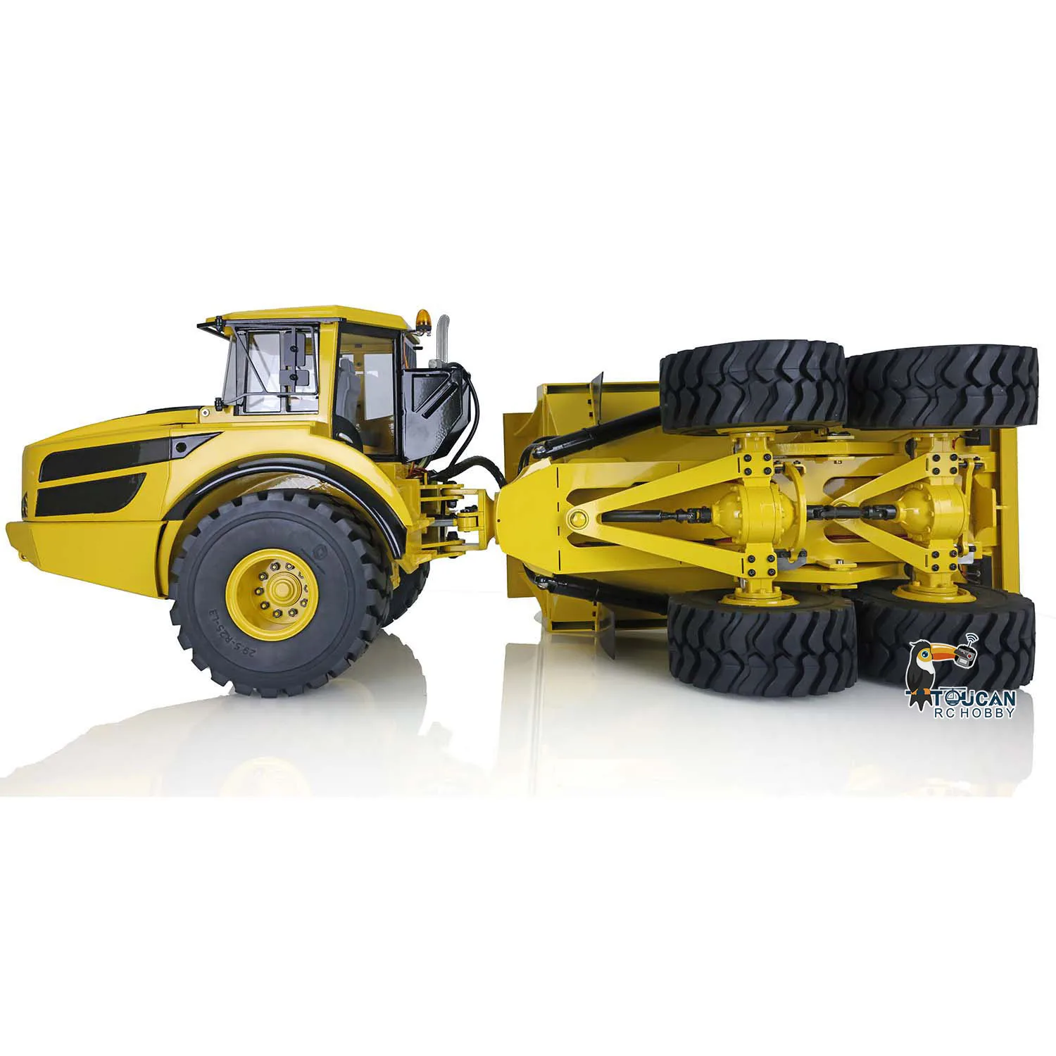 XDRC 1/14 Metallo Idraulico RC Articolato Camion A40G Dumper Auto Sistema di Radio Sistema di Luce Sonora Motore Giocattoli per Il Ragazzo Regalo