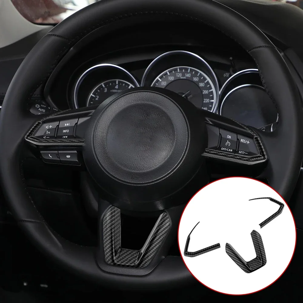 For Mazda 3 6 CX3 CX-3 CX-5 CX5 CX8 CX 9 Axela ATENZA 2017 2018 2019 3Pcs Car Steering Wheel Trim Sequins Cover Sticker