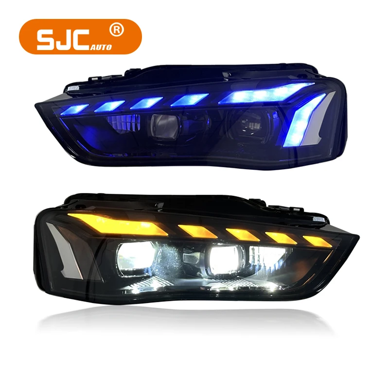 

SJC for Audi A4 Headlight 2013-2016 Assembly Modified B8.5 B9.5 Car Accessories Plug and Play Upgrade Front Light LED Headlamp