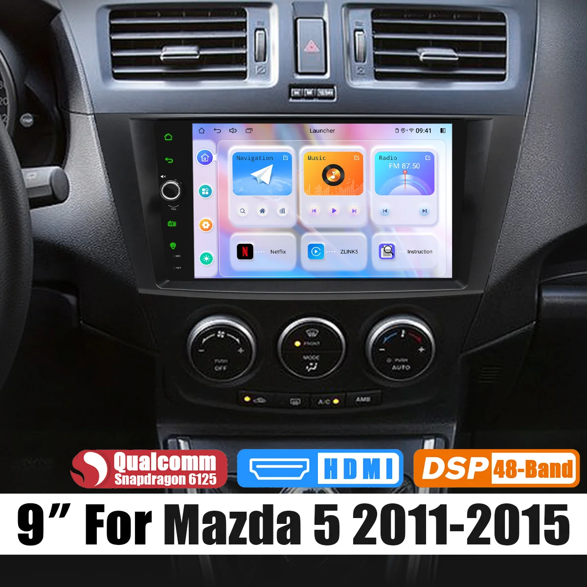 

Мультимедийный плеер JOYING для Mazda 5 12,0-2015, 9 дюймов, Android 2011