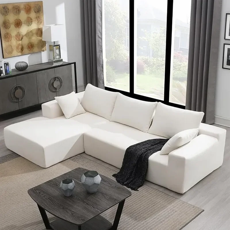 

Modular Sectional Sofa Set, Modern Minimalist Couch, Upholstered Sleeper for Living Room, Bedroom, 2 PC Free Combination