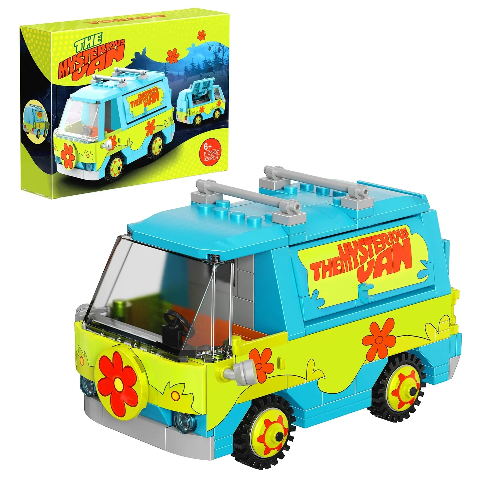 

MOC Cartoon Panel Van Vehicle Building Blocks Set Scooed Dooed Mysteryed Machine Model DIY Kids Puzzle Toys Birthday Gift 320pcs