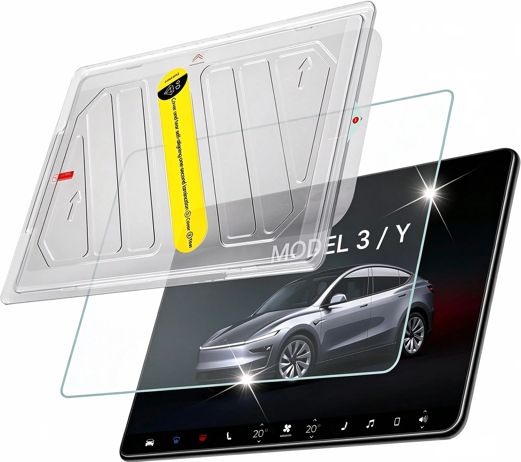 Futhope 2pcs HD Tempered Glass Screen Protector