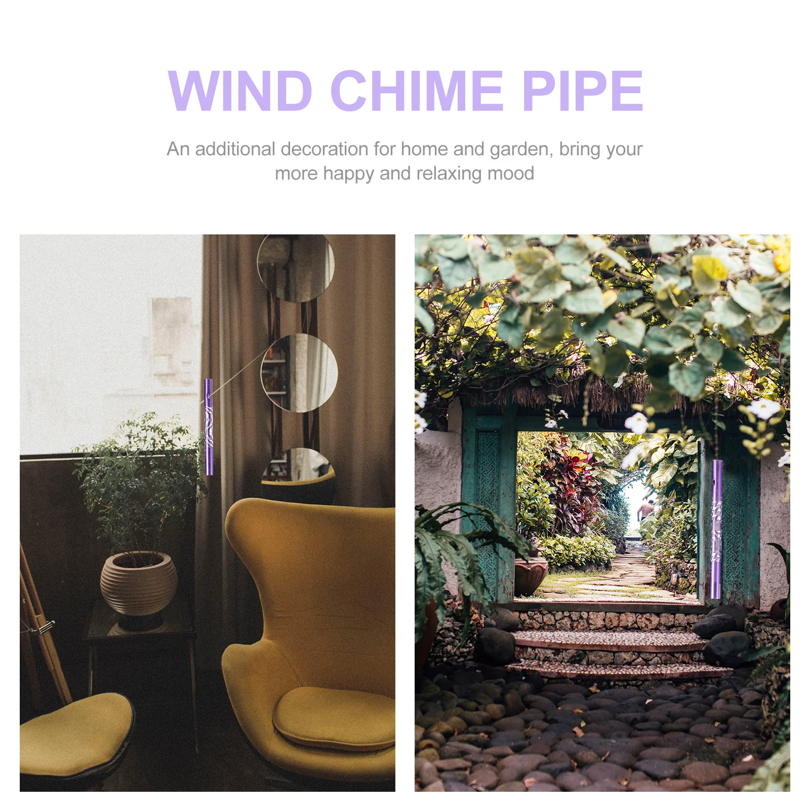 

24Pcs Metal Wind Chime Tubes DIY Crafting Material Pre-Drilled for Easy Hanging Outdoor Indoor Decorative Sound Tube Set