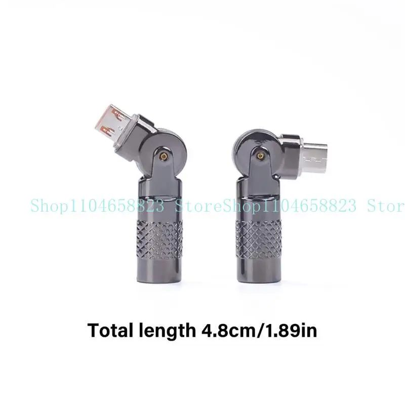 652F Type C To USB Adapter Aluminum 90 Degree for Cameras Headphones 3A Fast Charging Data Transfer 480Mbps