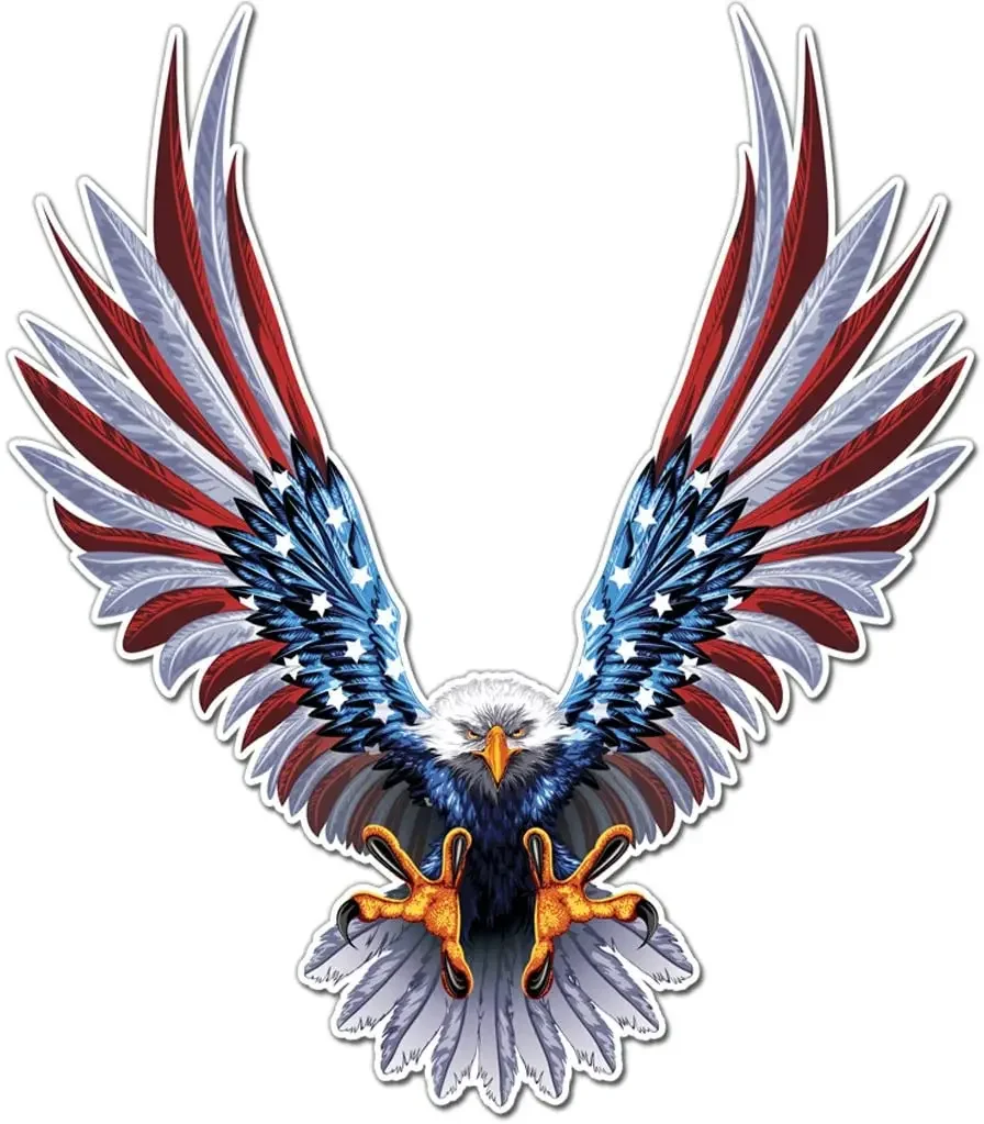 

Funny Bald Eagle American Flag Car Sticker Automobiles Motorcycles Exterior Accssories PVC Decal