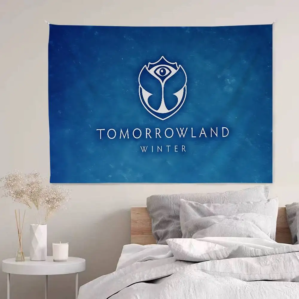 T-TOMORROWLAND Music Hanging Bohemian Tapestry Indian Buddha Wall Decoration Witchcraft Bohemian Hippie Cheap Hippie