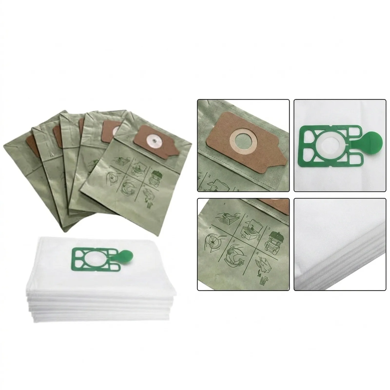 10pcs Double Layer Non-woven Dust Bags For For Hoover Vacuum Cleaner High Capacity Replacement Paper Filters Home Cleaning Acces