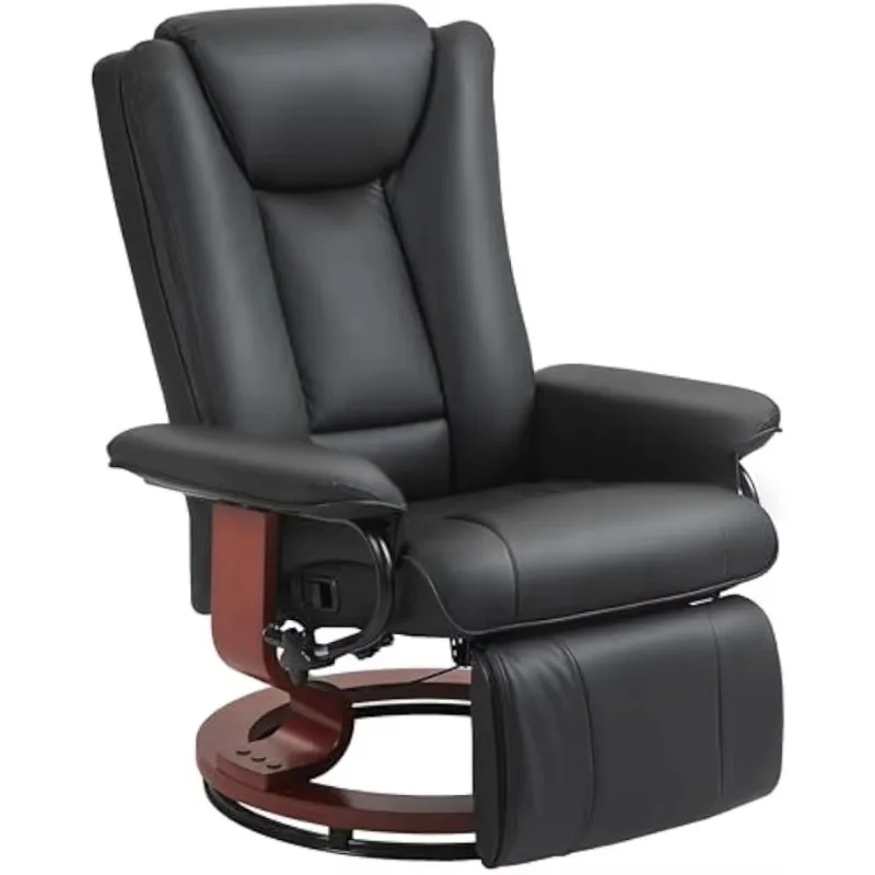 Recliner Chair, recline up to any angle using the side knobs, while the built-in footrest is adjustable via the side pull