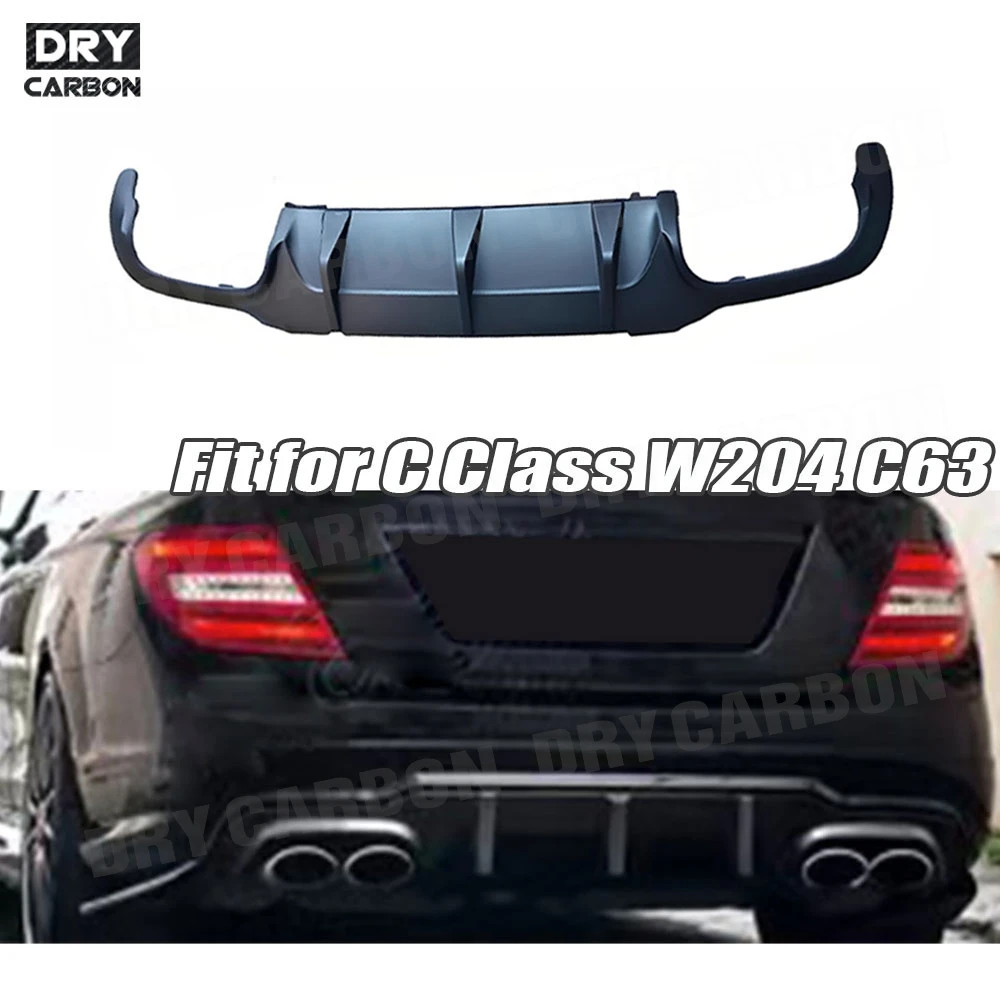 

ABS Black Rear Bumper Diffuser Lip Spoiler for Mercedes Benz C Class W204 C63 AMG 2012 2013 2014 Car Accessories