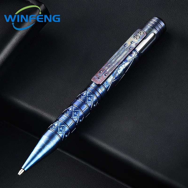 قلم حبر جاف للدفاع عن النفس تكتيكي من التيتانيوم ، قلم توقيع تجاري ، قاطع زجاج للطوارئ ، لوازم البقاء على قيد الحياة ، جودة عالية