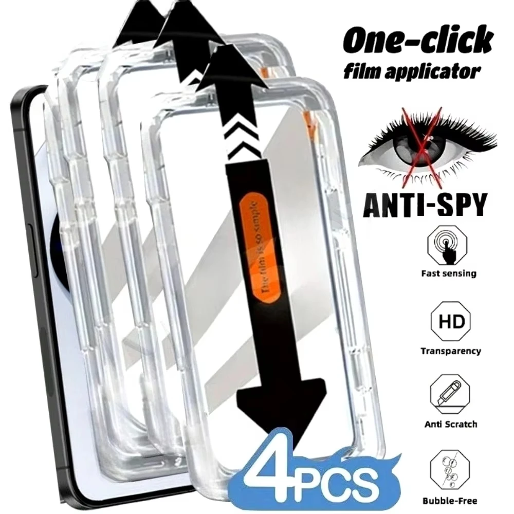 1-4PCS Easy Install Tempered Glass Screen Protectors For Samsung S25 Ultra S24 S23 FE S22 A54 A35 A34  A53 A52 M54 M34 A73 A71