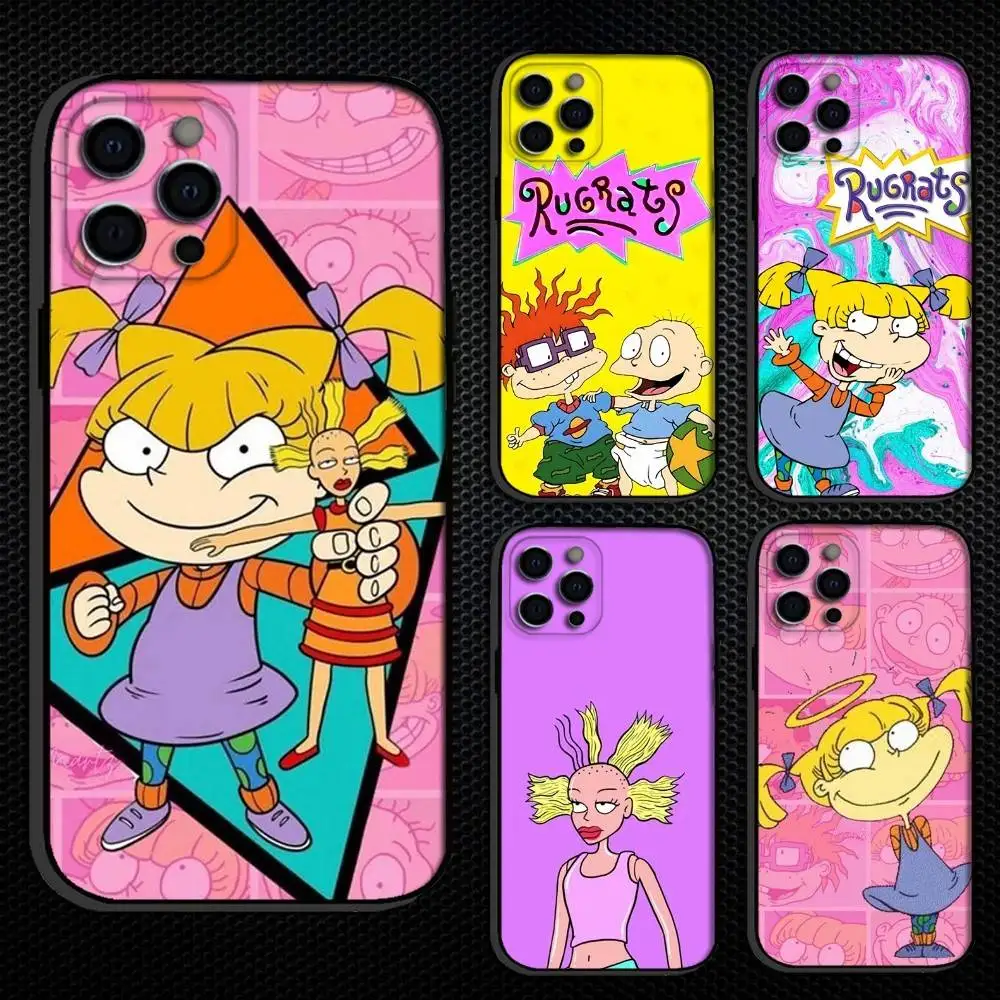 

Cartoon R-Rugrat F Phone Case For iPhone 16,15,14,13,12,11 Plus,Pro Max, Others Soft Black Cover