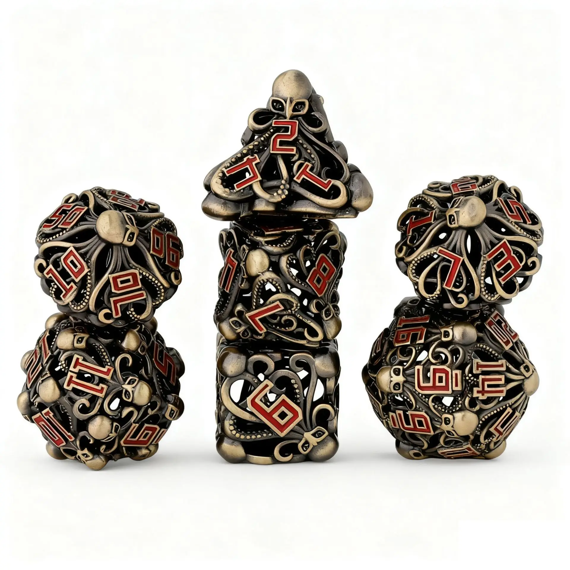 

Набор металлических кубиков из 7 предметов с D20 для ролевых игр Dungeons and Dragons, уникальные сверхмощные прецизионные игровые кости, роскошные игровые аксессуары