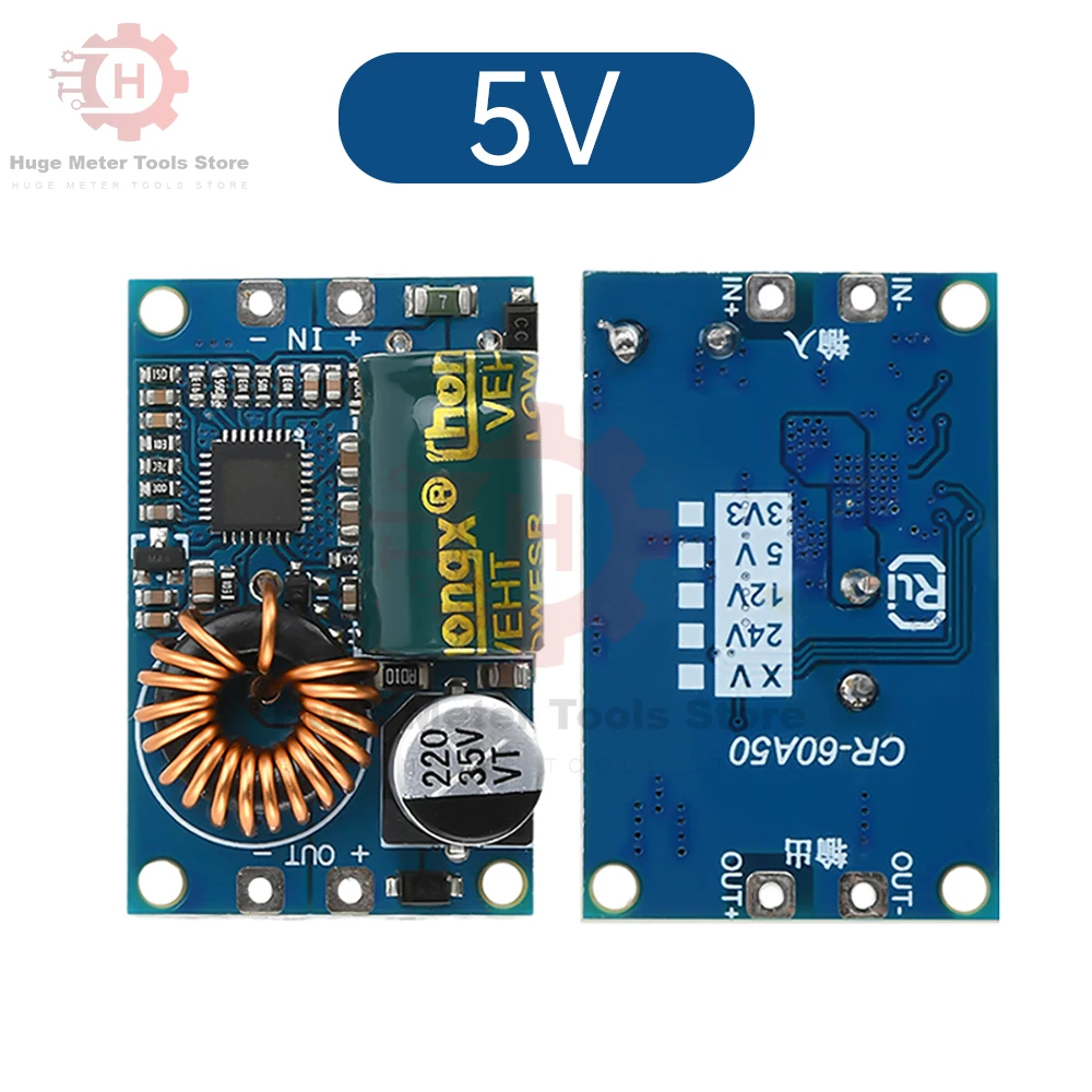 5A DC-DC Buck Module 60V 48V 36V 24V to 5V12V Step Down Adjustable Power Supply Module LED Lithium Charger With Heat Sink
