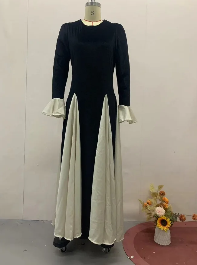 Ramadan Morocco Dubai Abayas for Women Modest Maxi Dress Patchwork Kaftan Islam Eid Muslim Vestidos Arab Long Robe Jalabiya
