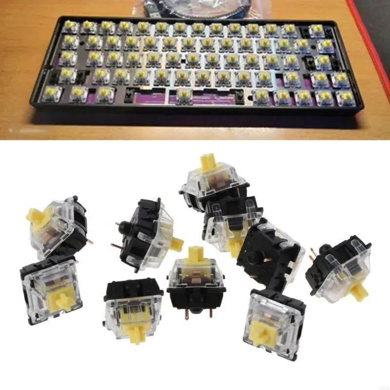 A9LF Smooth Linear Switches 50g Gateron Yellow for Mechanical Keyboard