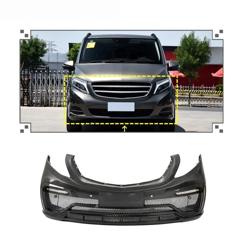 Pre-preg Carbon Primed Front Bumper Bodykit Car Accessories W447 2014-2019 Exterior Upgrade Parts