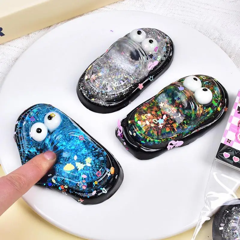 Cartoon Big Eyes Shoes Squeeze Toy Soft Toys Cute Slow Rebound Stress Relief Fidget Toys For Children Adults