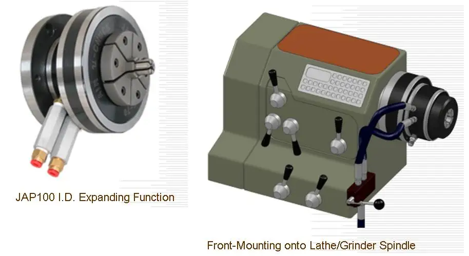 Ultra High Precision Selection Clamping Pneumatic Diaphragm Chuck, JAP100 Pneumatic Diaphragm Chuck