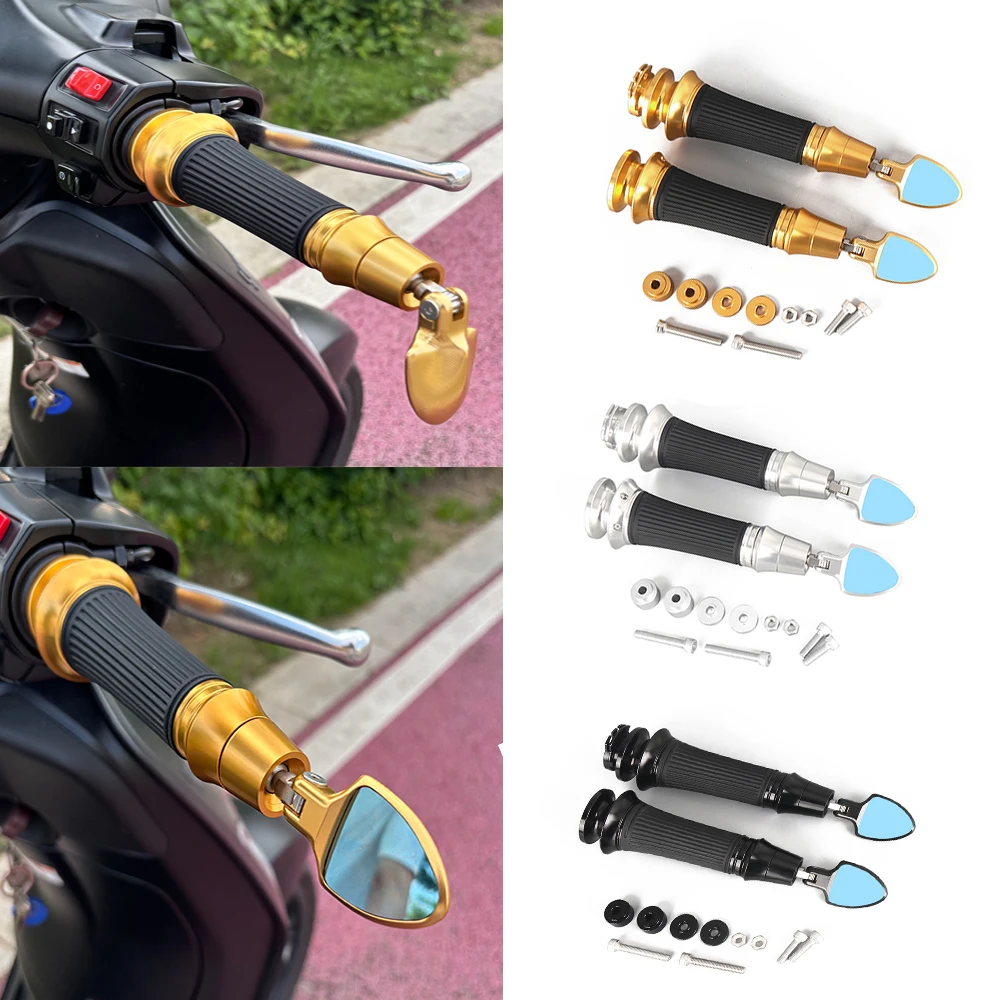 Espejos Retrovisores Laterales para Manillar de Motocicleta, Nuevos Espejos Retrovisores Mini para Vespa GTS 300 GTV Sprint Primavera 150