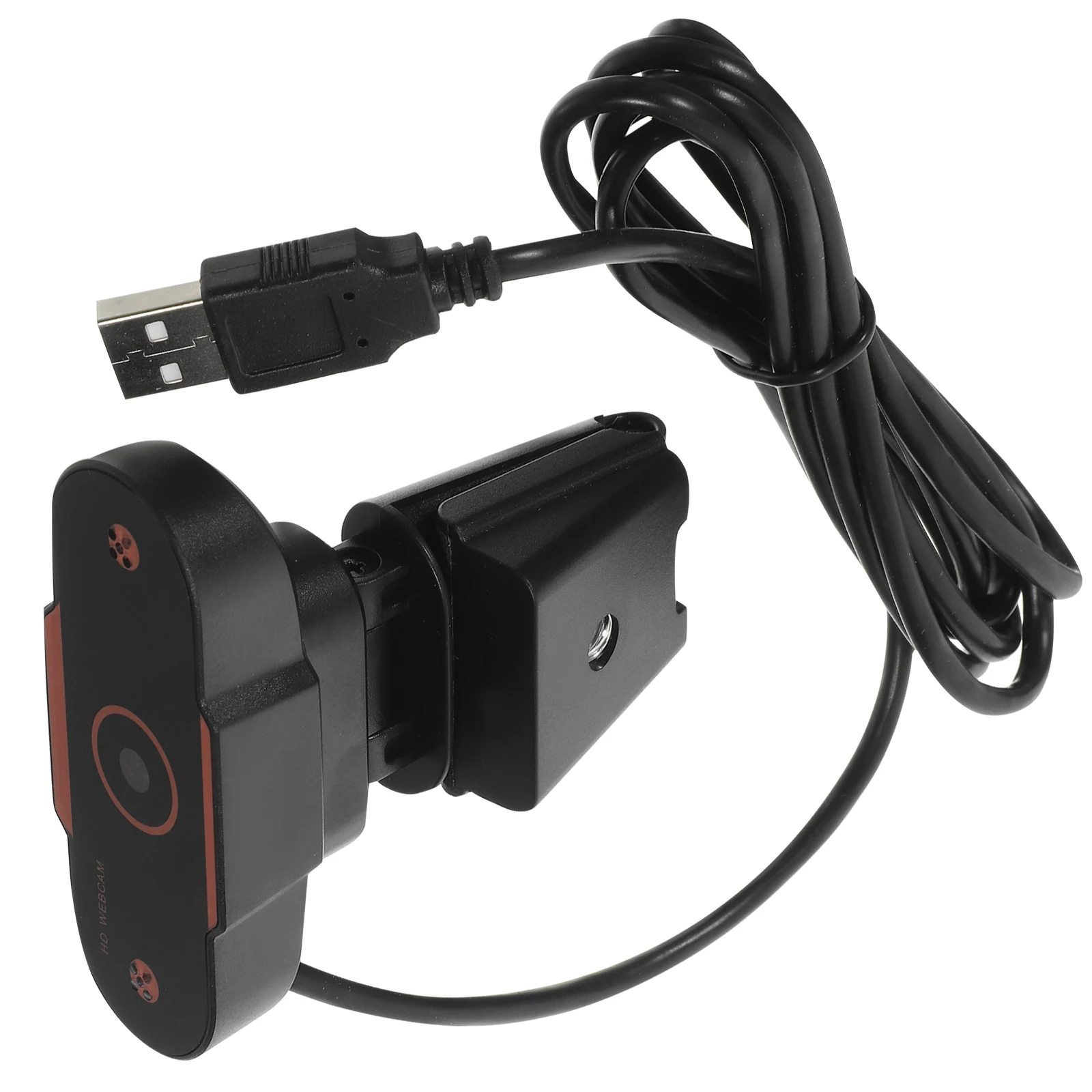 

High Definition Camera Computer Webcamera 1080P USB Plug Play Black Abs Adjustable Base Built-in Microphone Video
