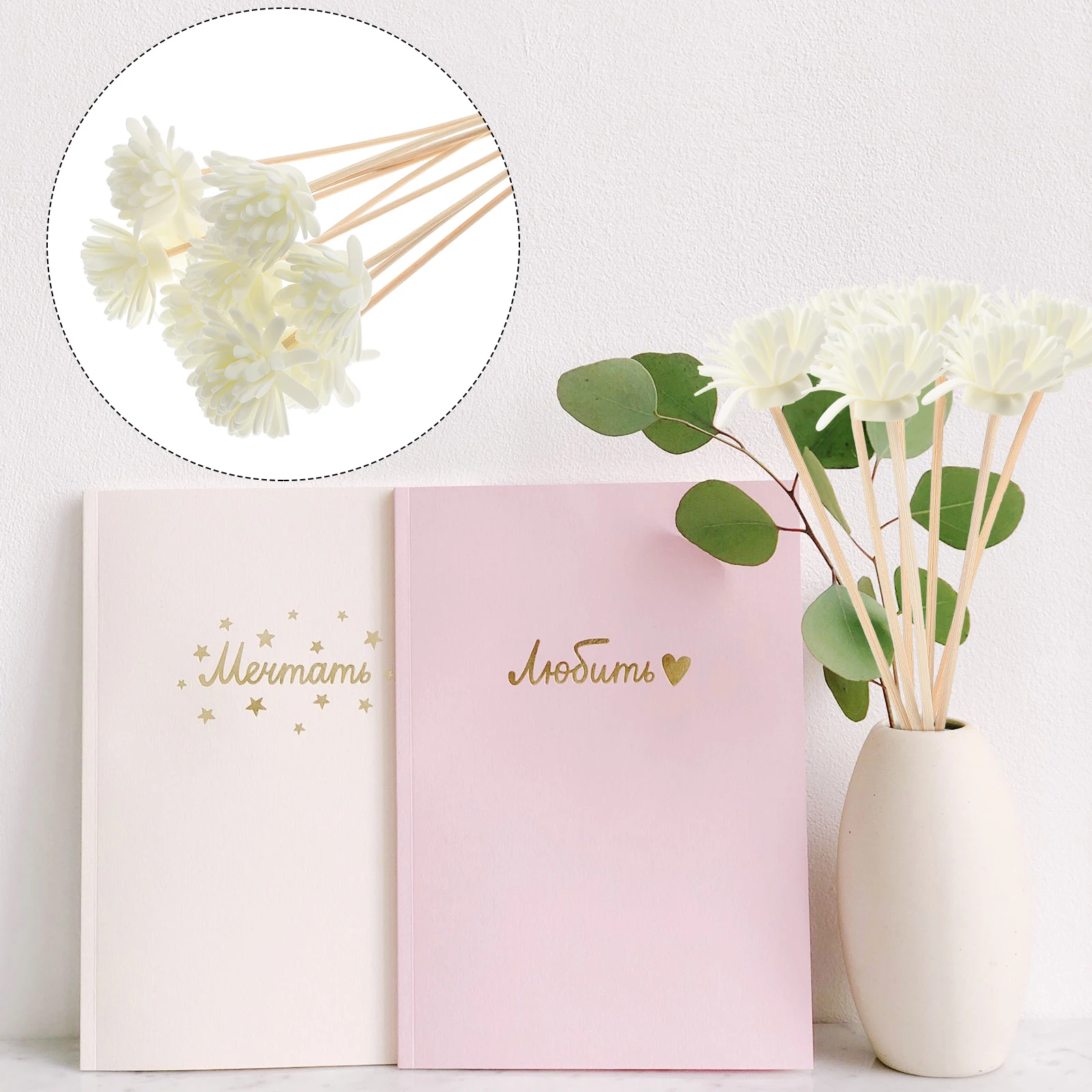 Chrysanthemum Aroma Diffuser Rattan Reed Stick Reed Diffuser Straight Oil Reed Diffuser Aroma for Office Bathroom Home fragrance