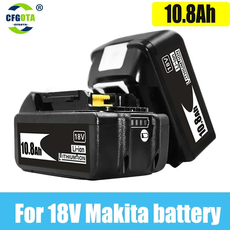 2024 For Makita 18V 10800mAh Rechargeable Power Tools Battery with LED Li-ion Replacement LXT BL1860B BL1860 BL1850+3A Charger